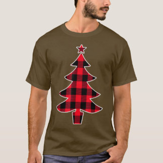 Buffalo red Plaid Christmas Tree  for Mom Dad and  T-Shirt