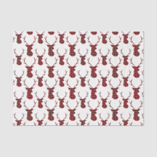 Buffalo Red Plaid Stag Deer's Tissue Paper