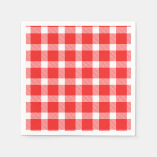 Buffalo Red White Plaid Holiday Picnic Classic Napkin