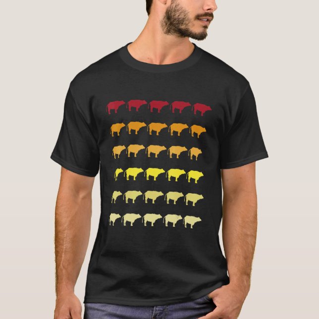 Buffalo Retro Animal Pattern T-Shirt (Front)