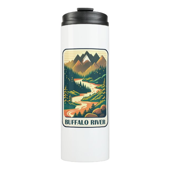 Buffalo River Arkansas Colours Thermal Tumbler (Front)