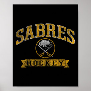 Buffalo Sabres Vintage Hockey Blue Nhl Officially Poster