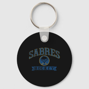 Buffalo Sabres Vintage Hockey White Nhl Officially Keychain