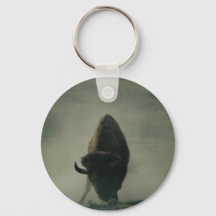 Buffalo showing off keychain