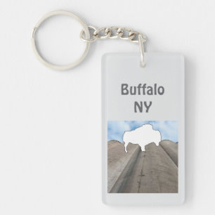Buffalo Silo Acrylic Keychain