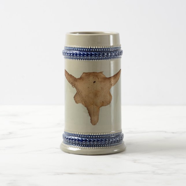 Buffalo Skull Beer Stein (Center)