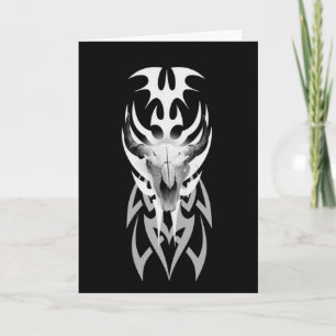 Buffalo skull card