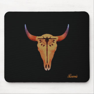 BUFFALO SKULL MOUSE PAD