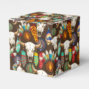 Buffalo Skull Native American Emblem Favor Box