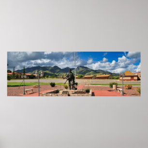 Buffalo Soldier on Edge of Old Post Poster
