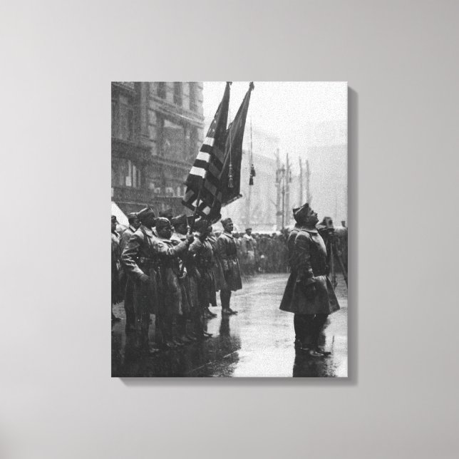 "Buffalo" Soldiers Returning Colours - 1919 Canvas Print (Front)