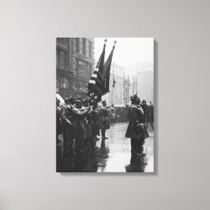 "Buffalo" Soldiers Returning Colours - 1919 Canvas Print
