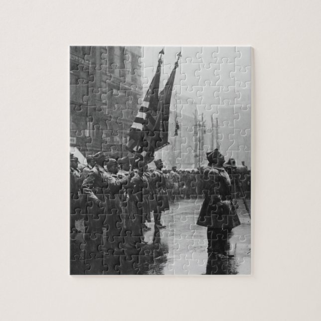 "Buffalo" Soldiers Returning Colours - 1919 Jigsaw Puzzle (Vertical)