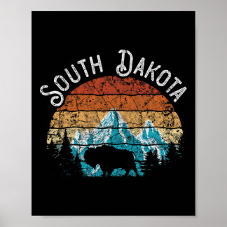 Buffalo South Dakota The Mount Rushmore State Nati Poster
