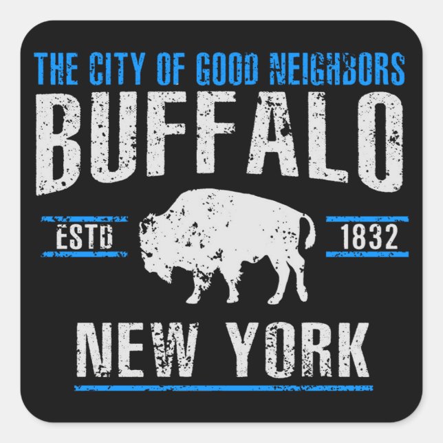 Buffalo Square Sticker (Front)
