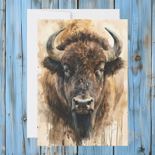 Buffalo Totem Spirit Animal Meaning Card 
