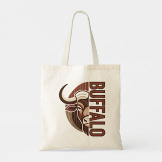 Buffalo typo with illustration Bull Bag design