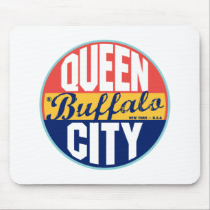 Buffalo Vintage Label Mouse Pad