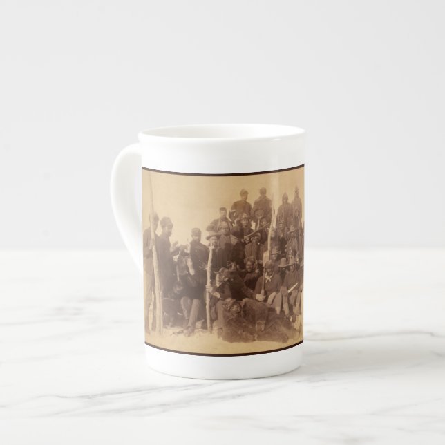 Buffalo Warriors: American Black Fighting Cavalry Bone China Mug (Front Left)