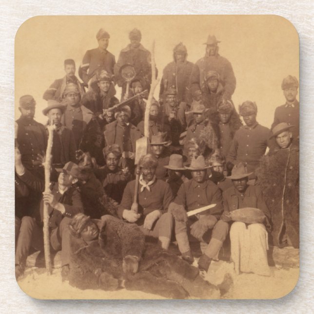 Buffalo Warriors: American Black Fighting Cavalry Coaster (Front)