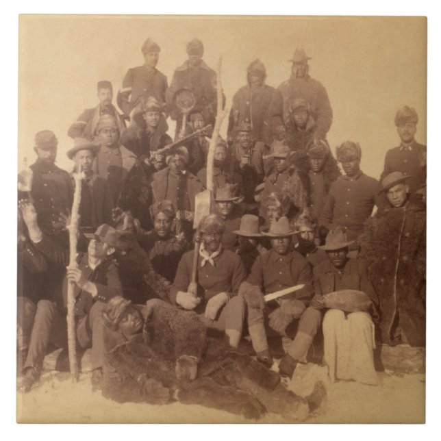 Buffalo Warriors: American Black Fighting Cavalry Tile (Front)