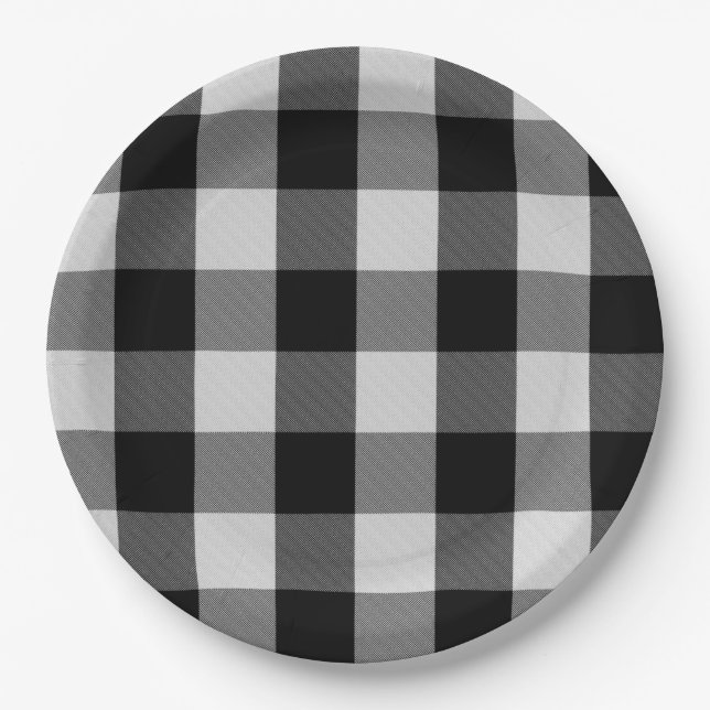 Buffalo White Paper Plate (Front)