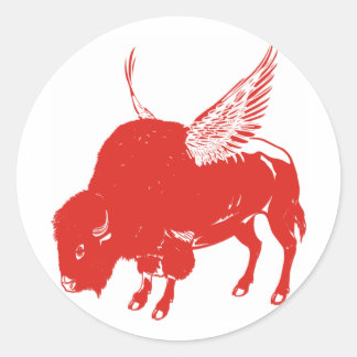 Buffalo Wings Classic Round Sticker