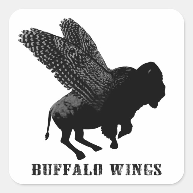 Buffalo Wings Square Sticker (Front)
