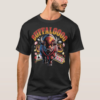 Buffaloooo Casino Slots Graphic – Wild West Gambli T-Shirt