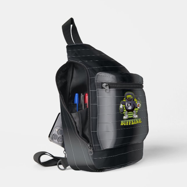 Buffeline Gym Kettlebell Character Duffel Bag (Open)