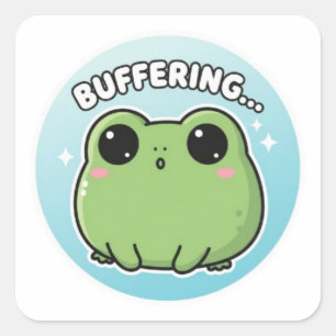 Buffering Frog Sticker Cute Blank Frog Meme Kawaii