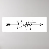 Buffet sign right direction Wedding sign