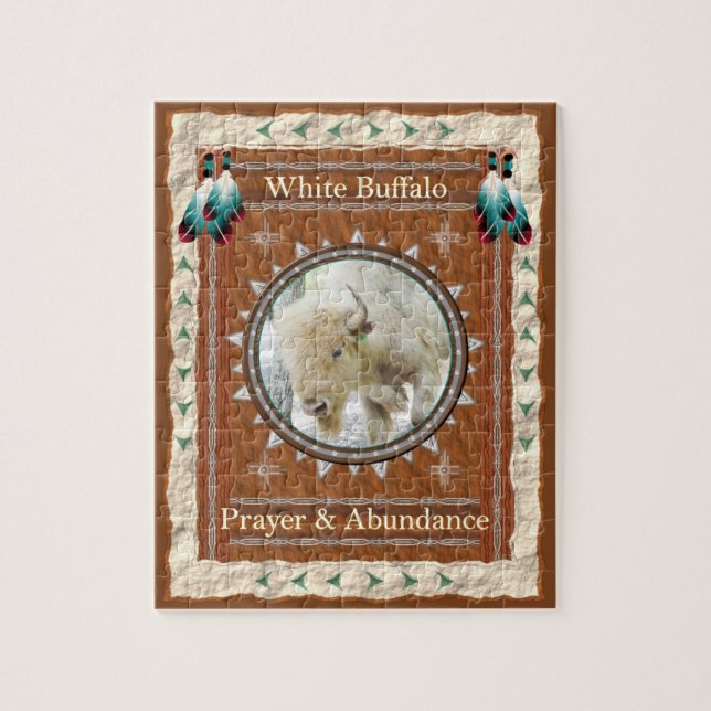Buffle blanc - Prier et Abondance Puzzle (Vertical)