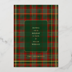 Buffle de vacances en or simple Plaid Noël