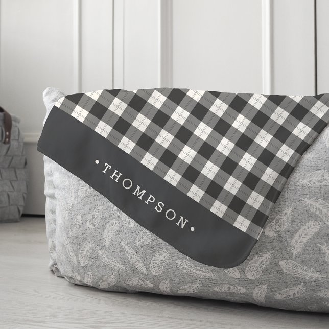 Buffle gris et crème Plaid personnalisé (Créateur téléchargé)