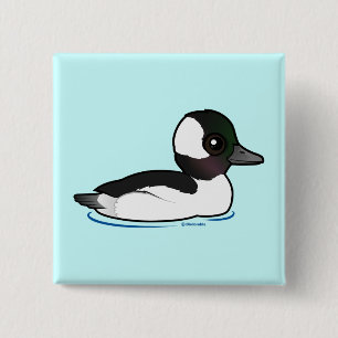 Bufflehead 2 Inch Square Button