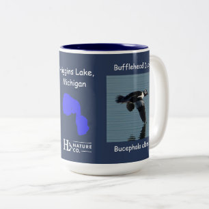 Bufflehead drake Two-Tone coffee mug