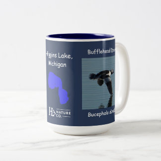 Bufflehead drake Two-Tone coffee mug