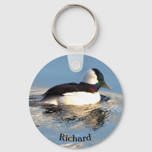 Bufflehead Duck Keychain (Front)