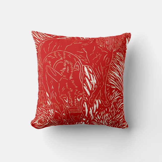 *Buford & Sugar* Throw Pillow (Front)