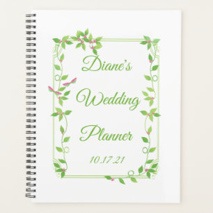 Bufs roses sur Mariage Ivy vert