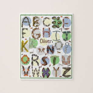 Bug Alphabet Kids Puzzle - Customize with Name 