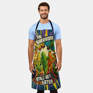 Bug attack panic vegetables cooking kitchen apron