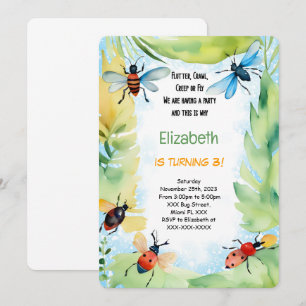 Bug Birthday Invitation