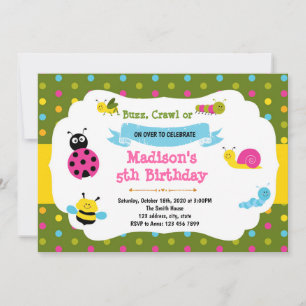 Bug Birthday Invitation