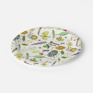 Bug Birthday Plates Personalized 