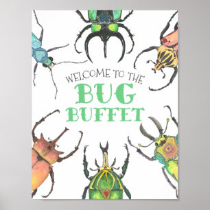 Bug Buffet Party Food Table Frameable Poster