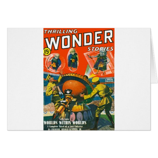 Bug Eyed Aliens in Capes Card