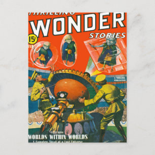 Bug Eyed Aliens in Capes Postcard