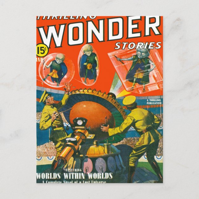 Bug Eyed Aliens in Capes Postcard (Front)